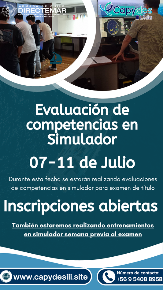 Pago de Derecho a Examen (Evaluación de Competencias en Simulador de puente/maquina)